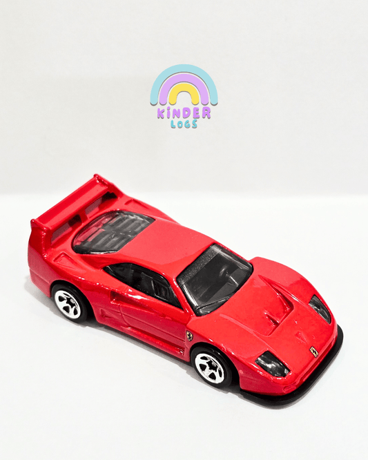 Hot Wheels Ferrari F40 Competizione - Red (Uncarded) - Kinder Logs