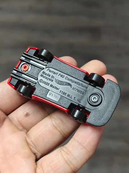 Hot Wheels Ferrari F40 Competizione - Red (Uncarded - New) - Kinder Logs