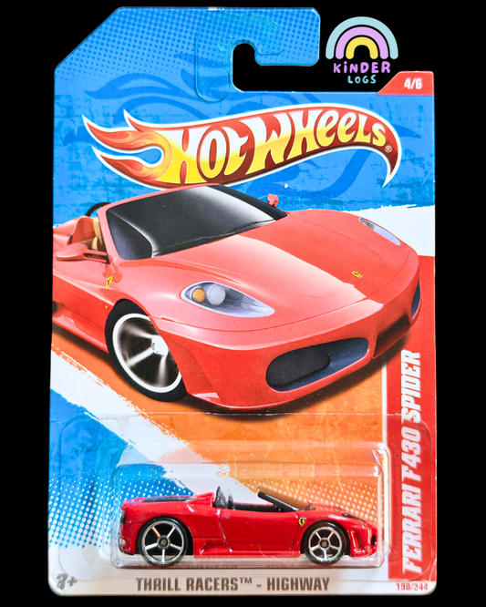 Hot Wheels Ferrari F430 Spider - Red (Imported) - Kinder Logs