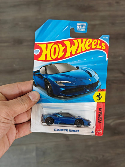 Hot Wheels Ferrari SF90 Stradale - Blue (Imported) - Kinder Logs