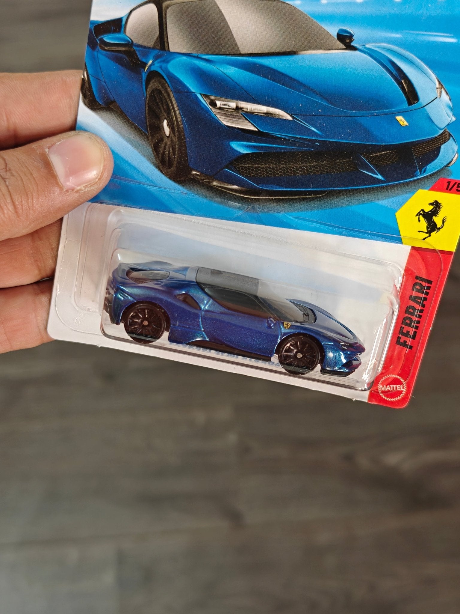 Hot Wheels Ferrari SF90 Stradale - Blue (Imported) - Kinder Logs