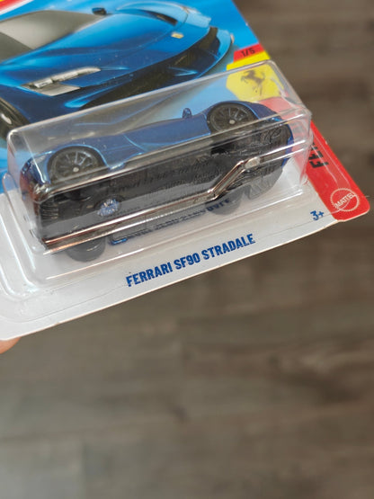 Hot Wheels Ferrari SF90 Stradale - Blue (Imported) - Kinder Logs