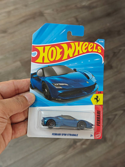 Hot Wheels Ferrari SF90 Stradale - Blue (Imported) - Kinder Logs