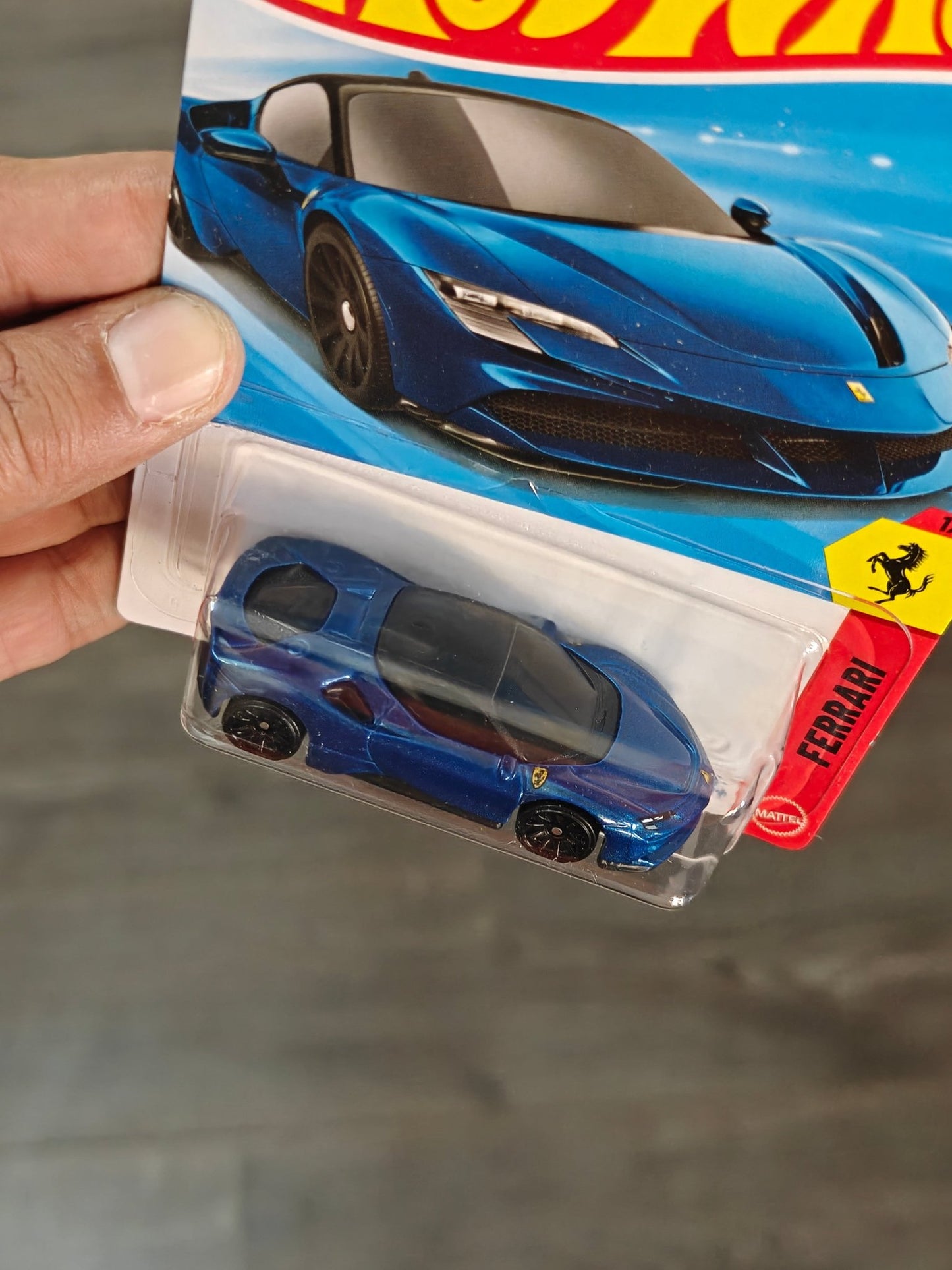 Hot Wheels Ferrari SF90 Stradale - Blue (Imported) - Kinder Logs