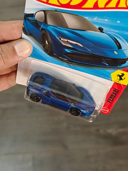 Hot Wheels Ferrari SF90 Stradale - Blue (Imported) - Kinder Logs
