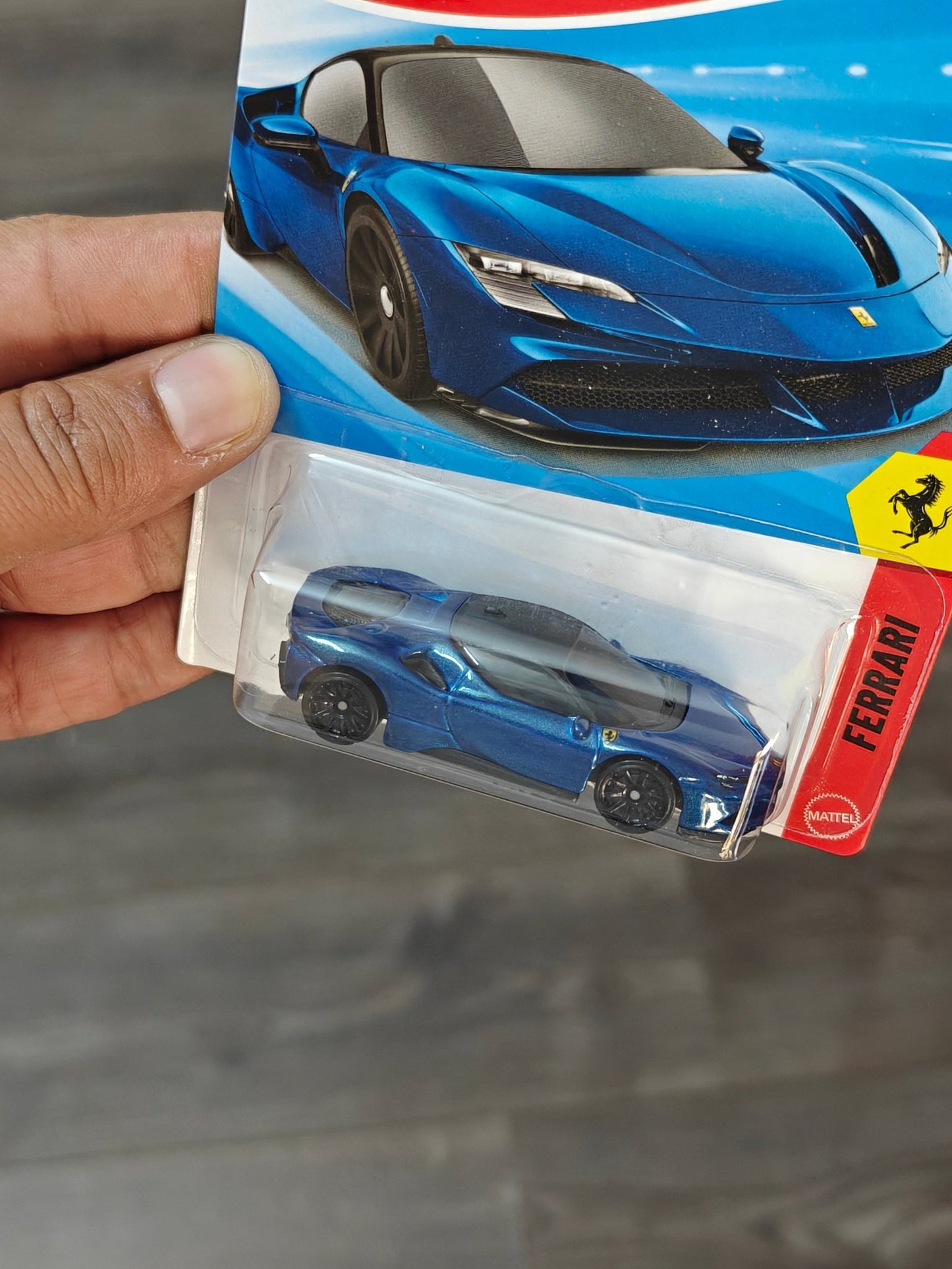 Hot Wheels Ferrari SF90 Stradale - Blue (Imported) - Kinder Logs