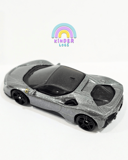 Hot Wheels Ferrari SF90 Stradale - Grey (Uncarded - New) - Kinder Logs