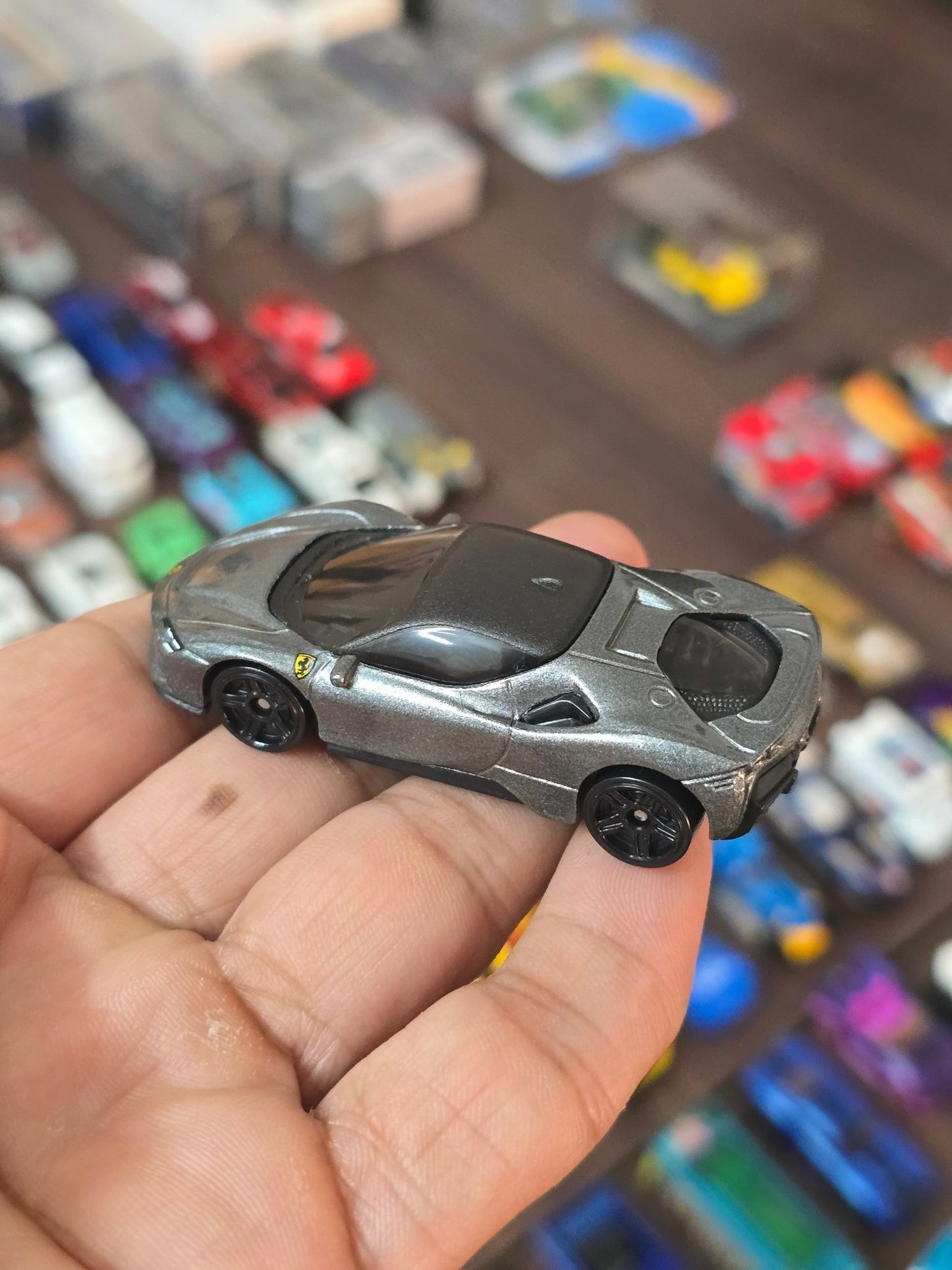 Hot Wheels Ferrari SF90 Stradale - Grey (Uncarded - New) - Kinder Logs