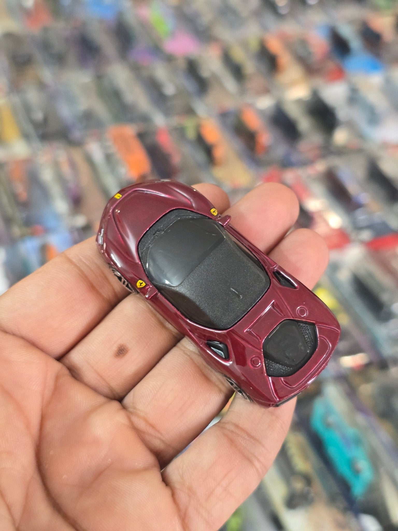 Hot Wheels Ferrari SF90 Stradale - Maroon (Uncarded) - Kinder Logs