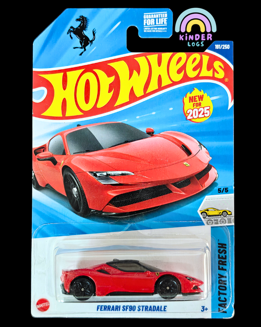 Hot Wheels Ferrari SF90 Stradale - Red (Imported - Guaranteed For Life) - Kinder Logs