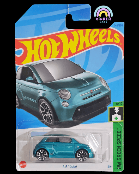 Hot Wheels Fiat 500e (Teal) - Kinder Logs