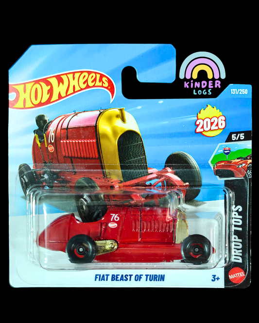 Hot Wheels Fiat Beast Of Turin - Red (Short Card - Imported) - Kinder Logs