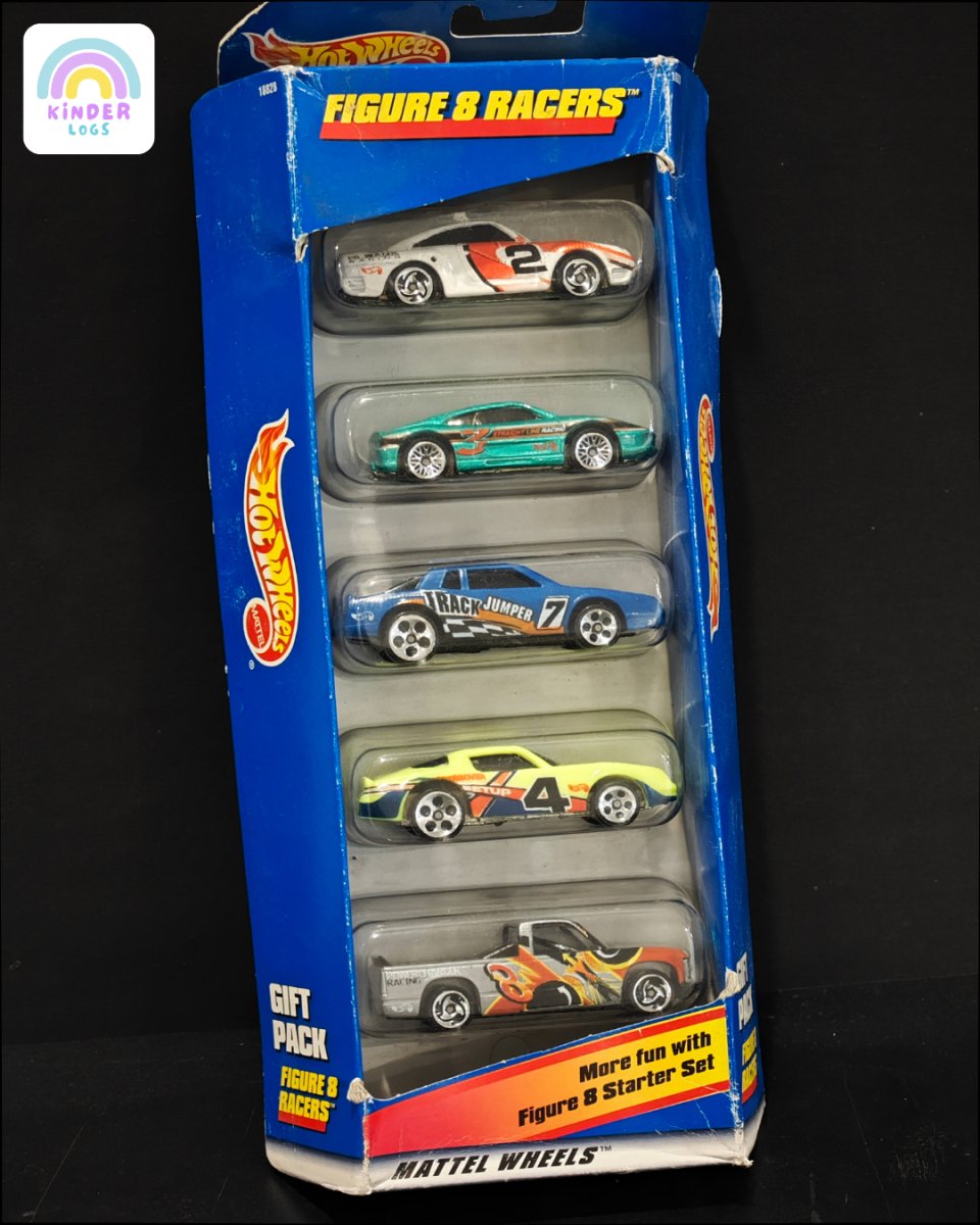 Hot Wheels Figure 8 Racers 5 Cars Pack (Very Rare) - Kinder Logs