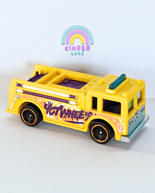 Hot Wheels Fire - Eater - Yellow (Uncarded - New) - Kinder Logs