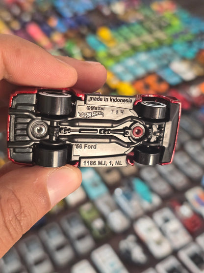 Hot Wheels Flames 1956 Ford Truck - Red (Uncarded - New) - Kinder Logs