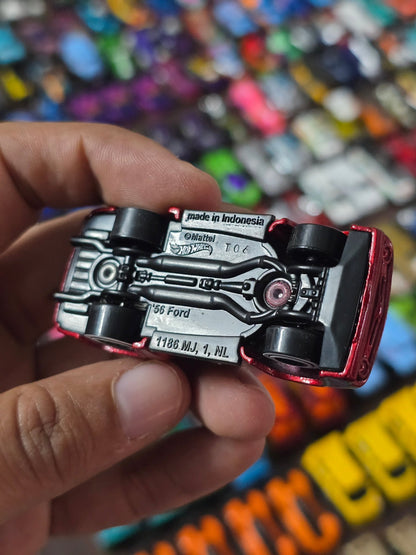 Hot Wheels Flames 1956 Ford Truck - Red (Uncarded - New) - Kinder Logs