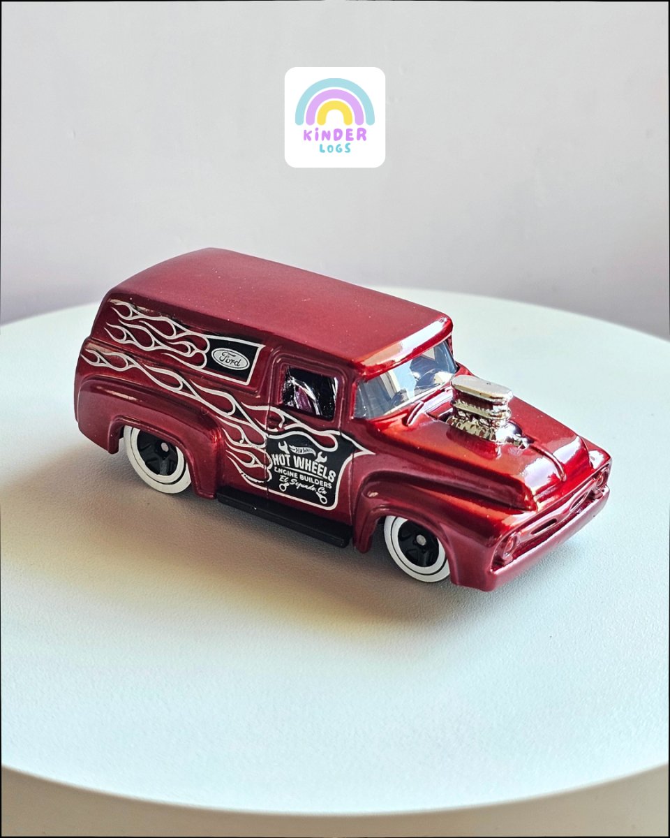 Hot Wheels Flames 1956 Ford Truck (Uncarded) - Kinder Logs