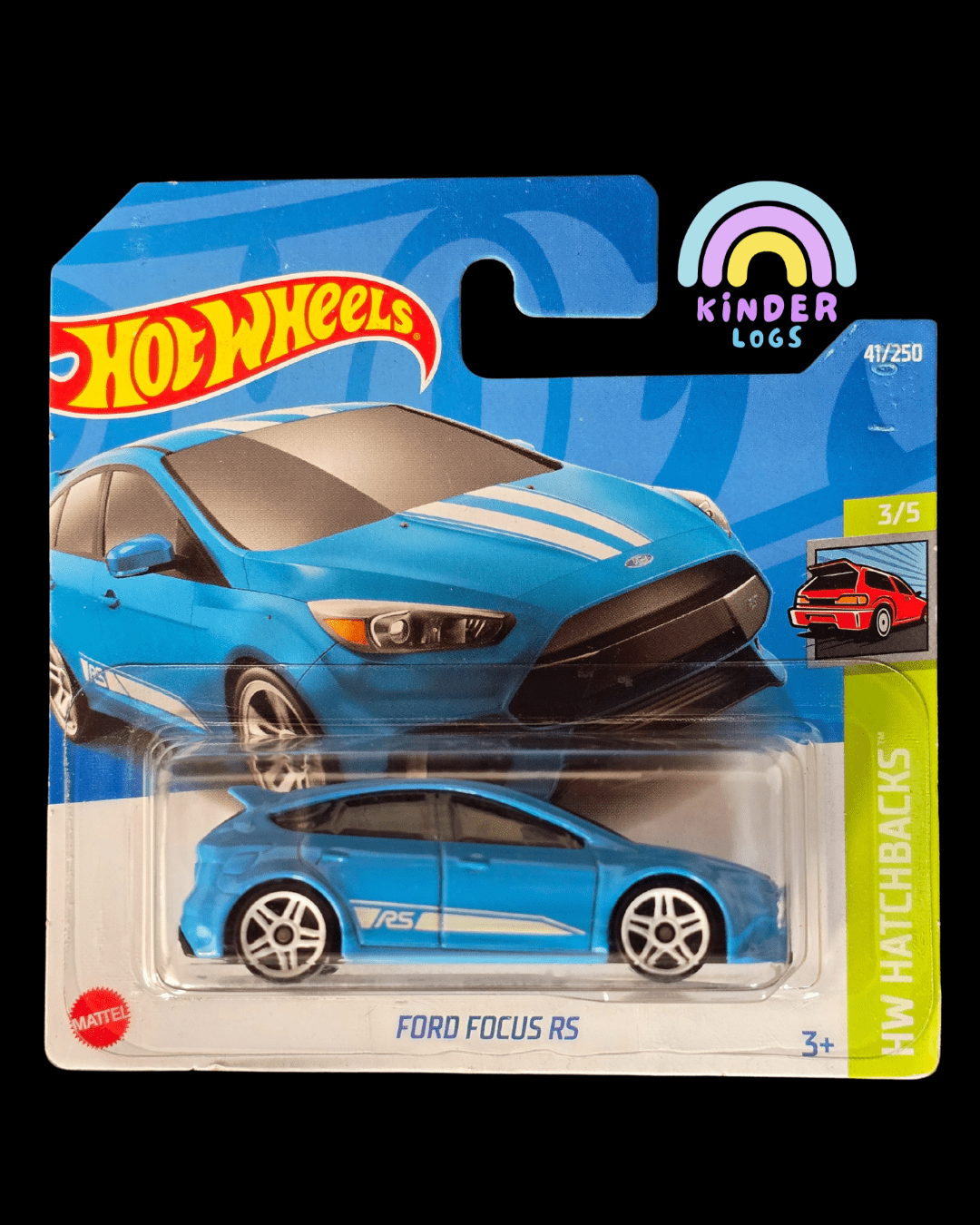 Hot Wheels Ford Focus RS - Blue (Imported Short Card) - Kinder Logs