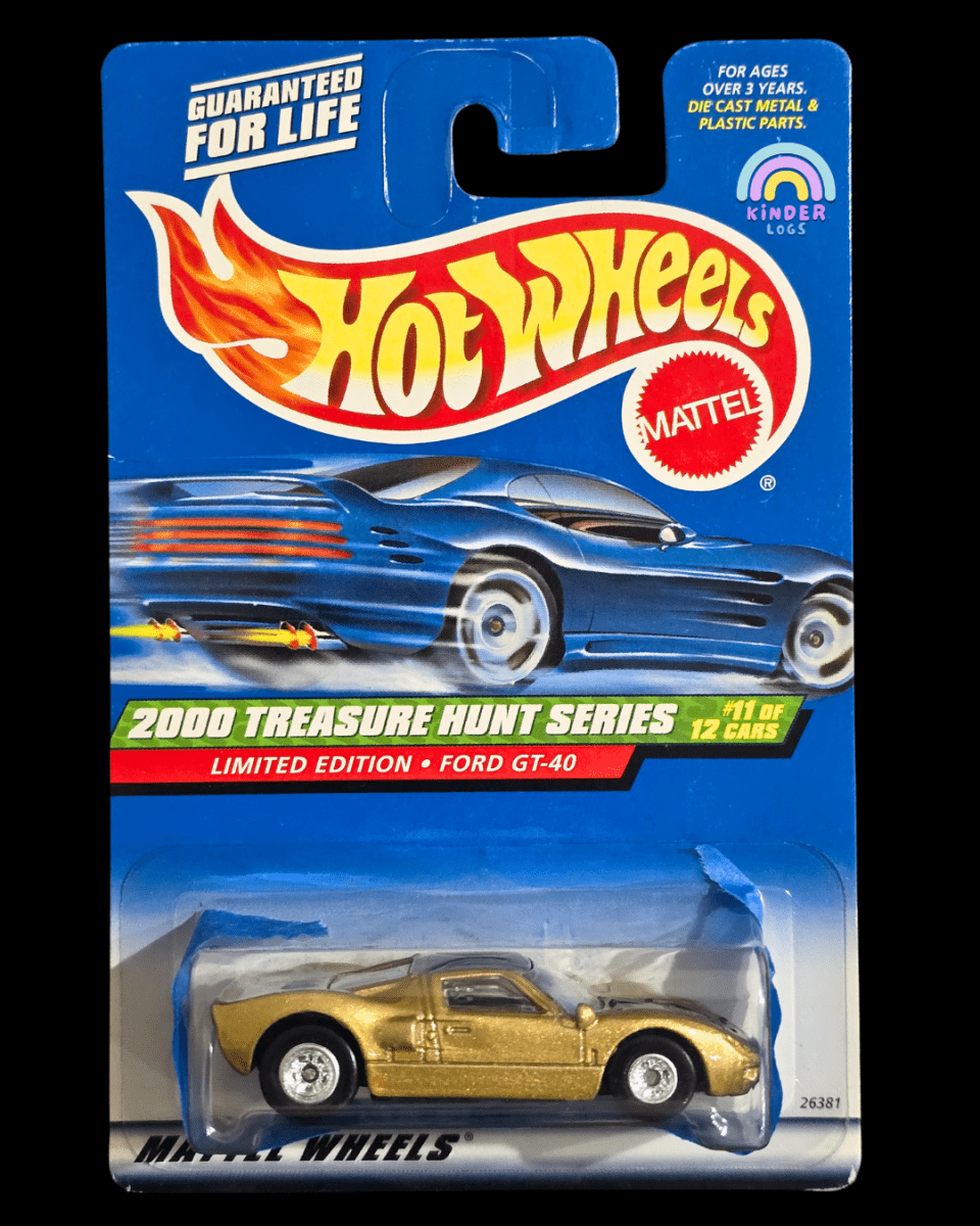 Hot Wheels Ford GT - 40 Limited Edition - 2000 Treasure Hunt Series - Kinder Logs