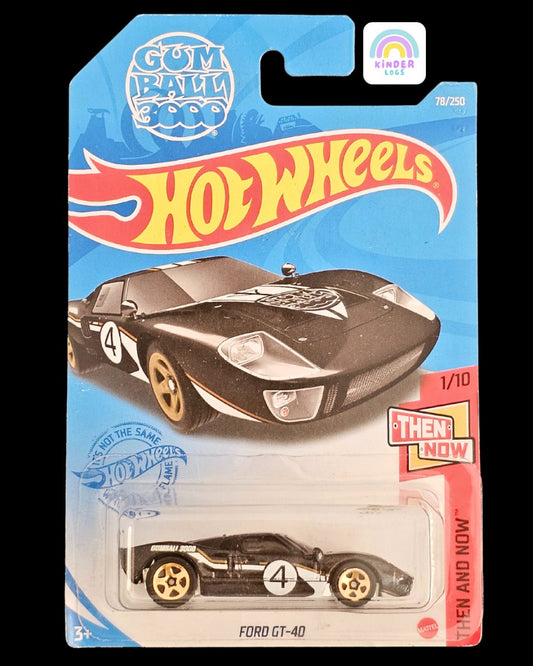 Hot Wheels Ford GT40 - Exclusive Black Color - Kinder Logs