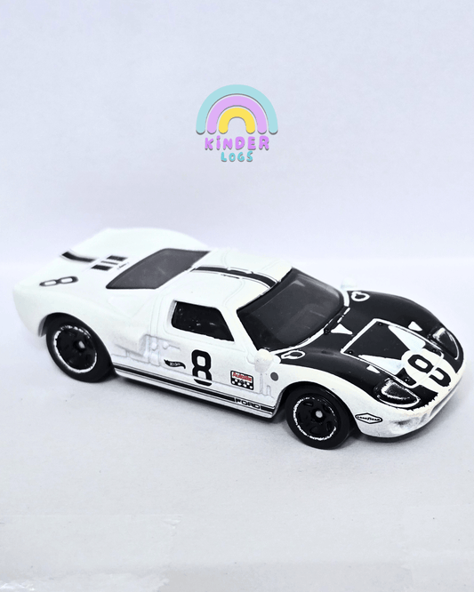 Hot Wheels Ford GT40 - Factory Fresh - White (Uncarded - New) - Kinder Logs