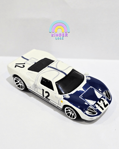 Hot Wheels Ford GT40 - White With Graphics (Uncarded) - Kinder Logs