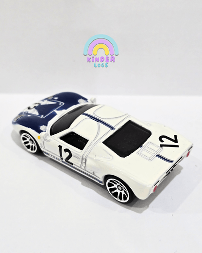 Hot Wheels Ford GT40 - White With Graphics (Uncarded) - Kinder Logs