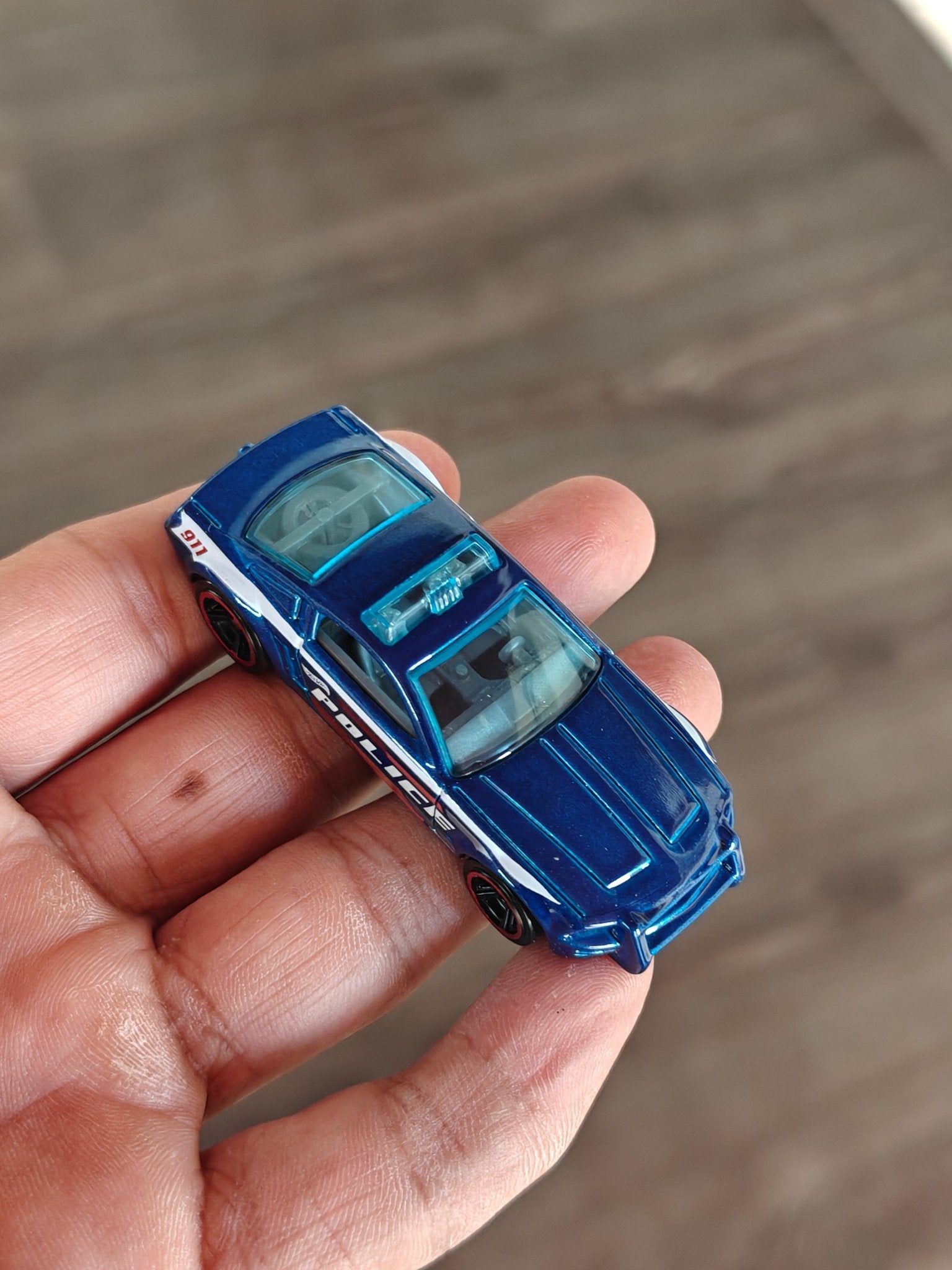 Hot Wheels Ford Mustang GT Police Car - Blue (Uncarded - New) - Kinder Logs