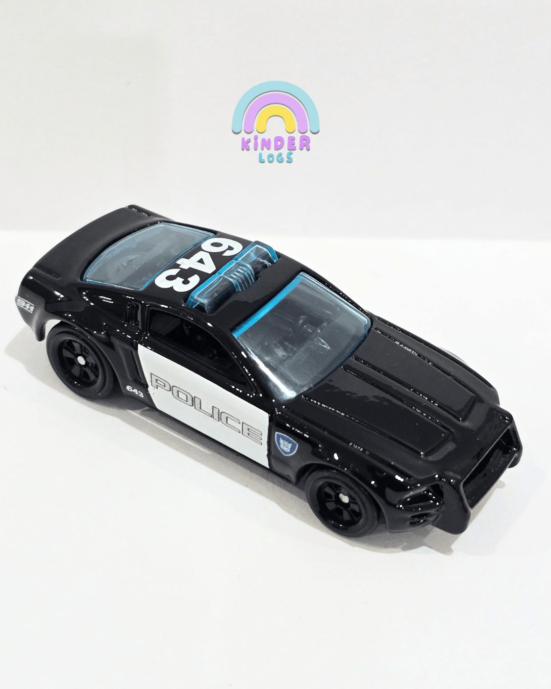Hot Wheels Ford Mustang GT Transformers - Black (Uncarded) - Kinder Logs