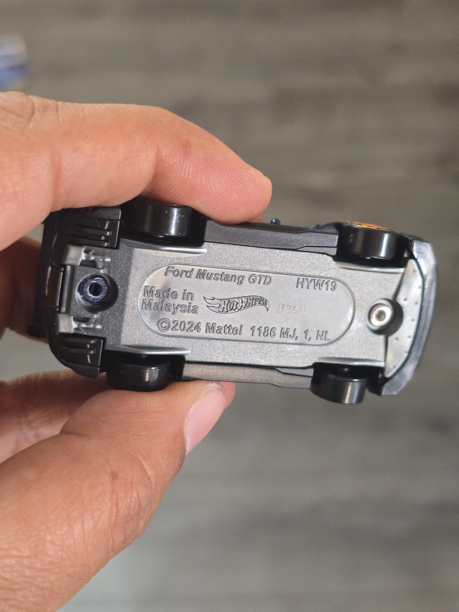 Hot Wheels Ford Mustang GTD - Dark Blue (Uncarded - New) - Kinder Logs