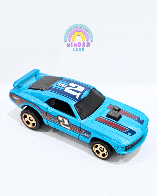 Hot Wheels Ford Mustang Mach 1 - Blue (Uncarded) - Kinder Logs