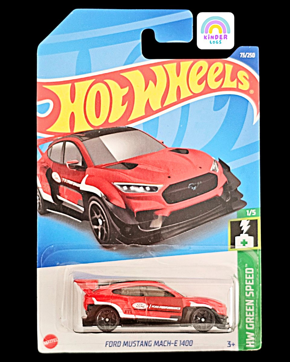 Hot Wheels Ford Mustang Mach - E 1400 - Red Color - Kinder Logs