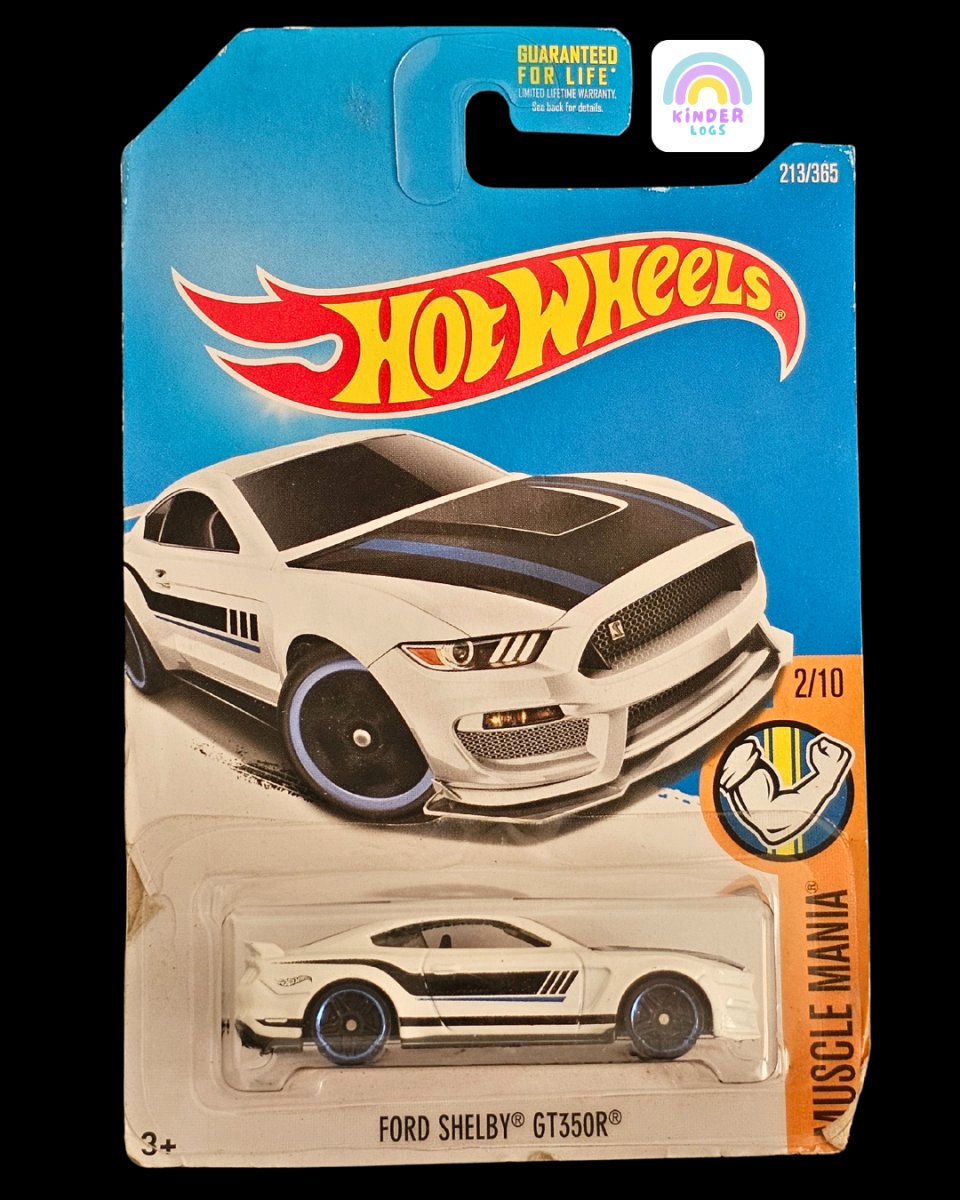 Hot Wheels Ford Shelby GT350R (White) - Kinder Logs