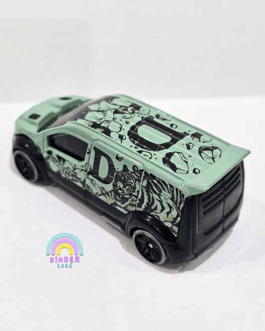 Hot Wheels Ford Transit Connect - Green (Uncarded) - Kinder Logs