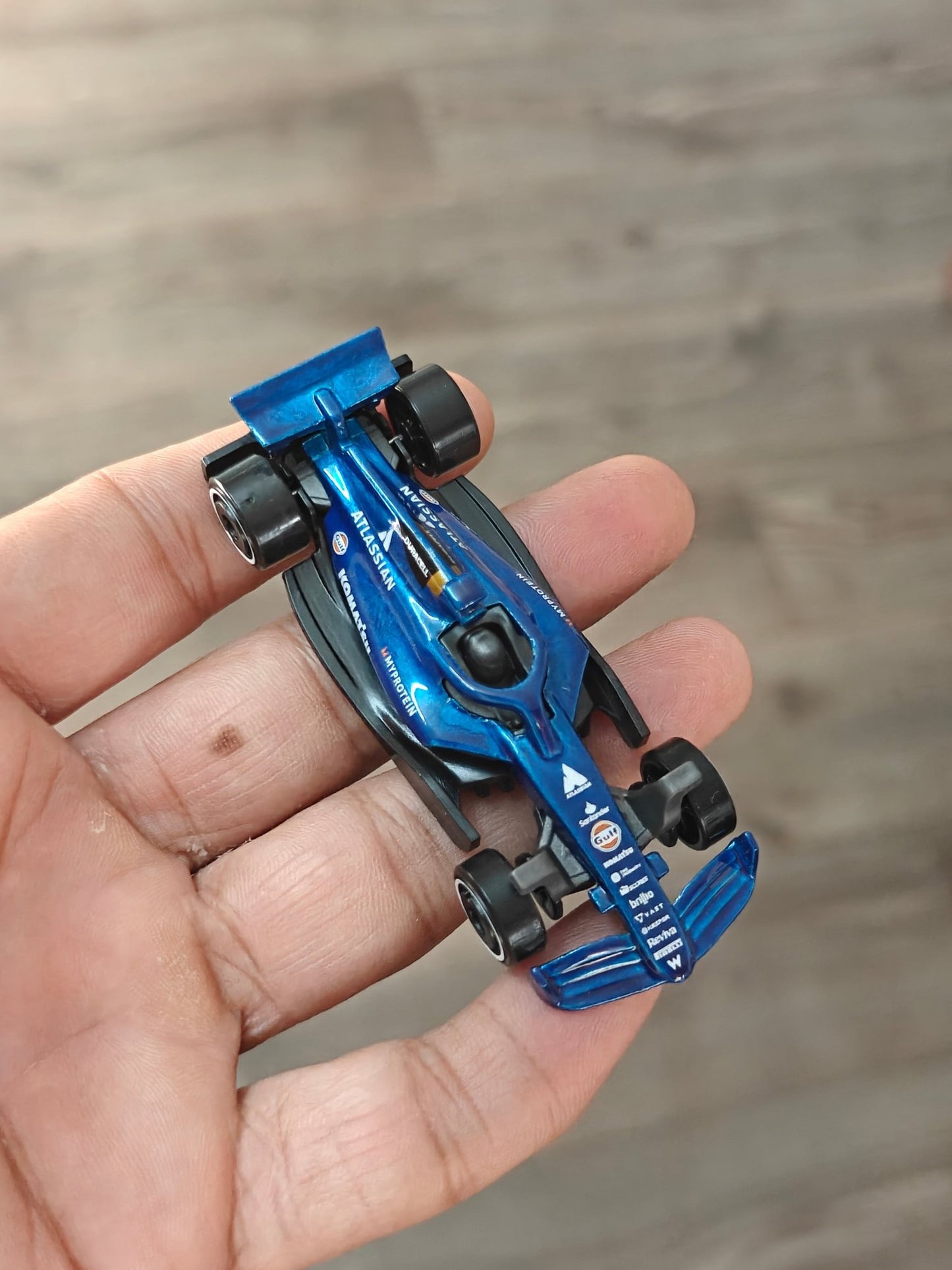 Hot Wheels Formula 1 Atlassian Williams - Blue (Uncarded - New) - Kinder Logs