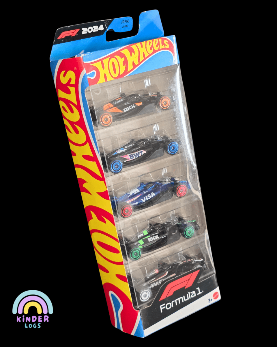 Hot Wheels 'Formula 1 Team' 5 Cars Pack (Imported) - Kinder Logs