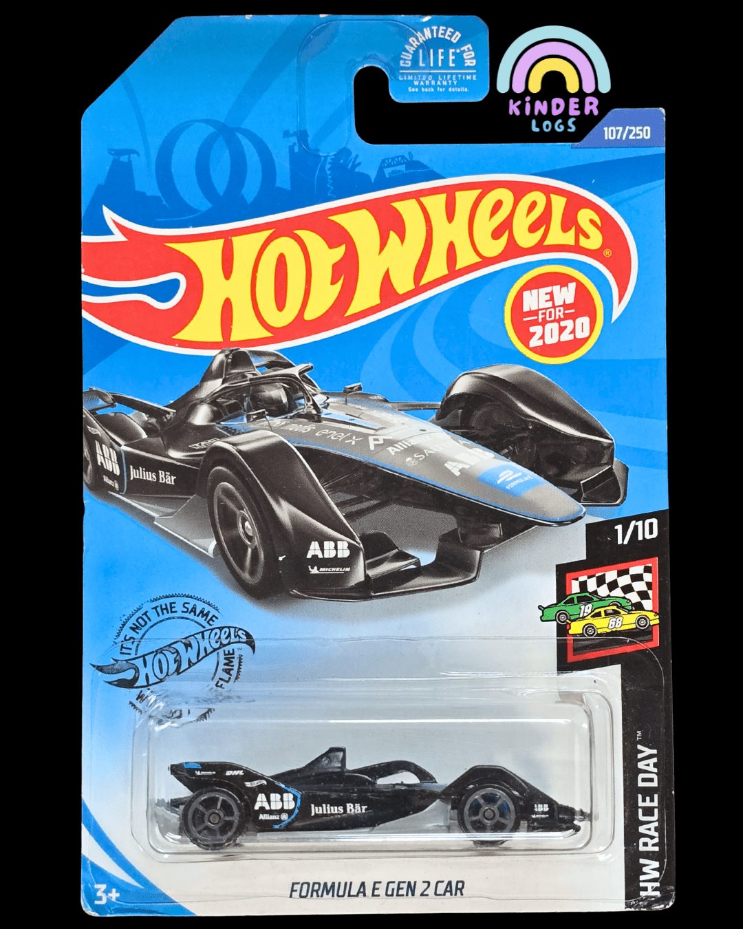 Hot Wheels Formula E Gen 2 Car - Black (2017 Imported) - Kinder Logs