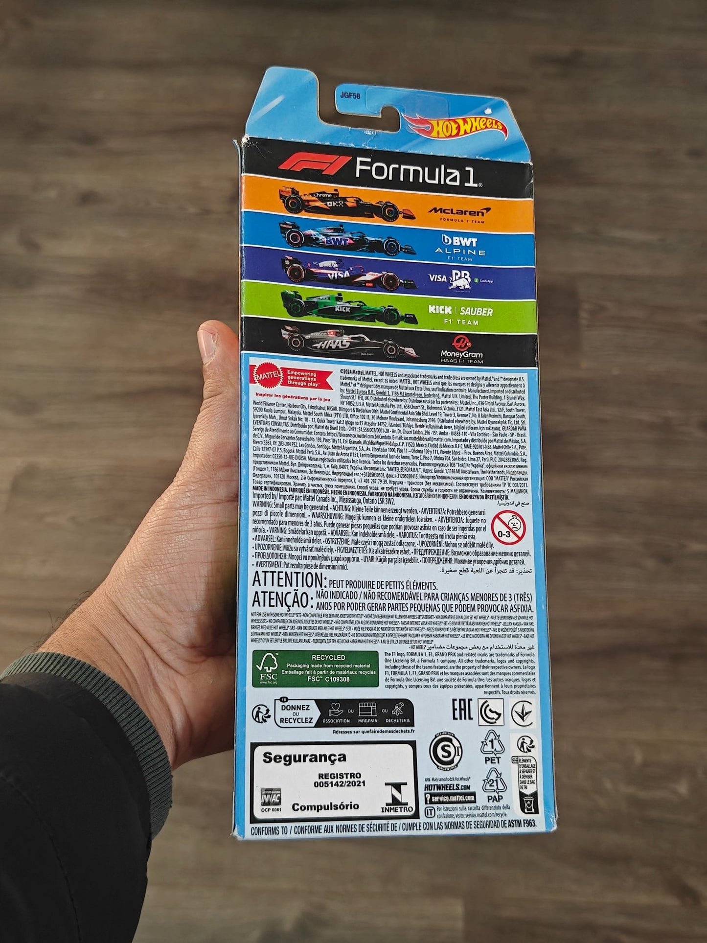 Hot Wheels 'Formula One Team' Cars (Imported Sealed Box) - Kinder Logs