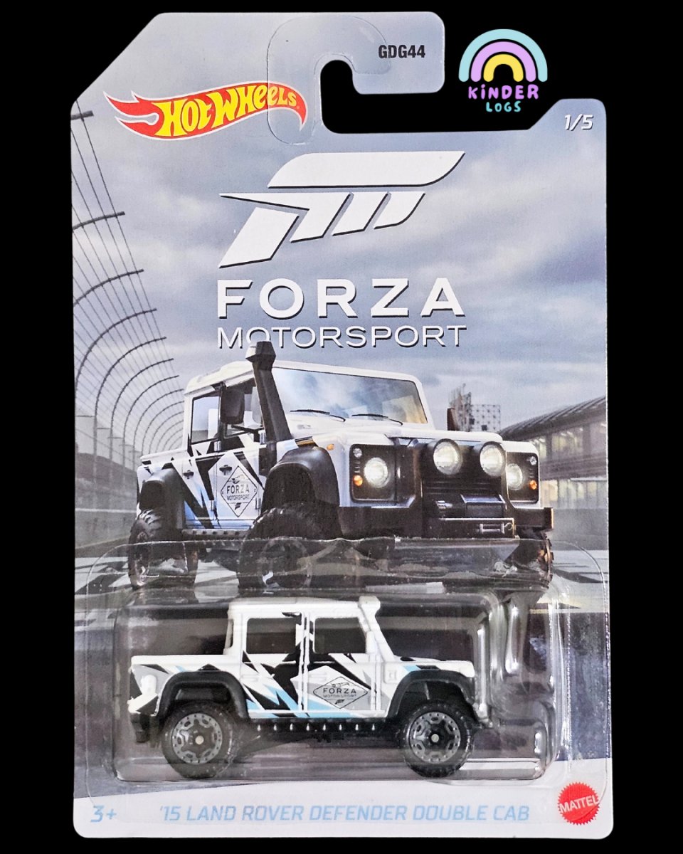 Hot Wheels Forza Motorsport 2015 Land Rover Defender Double Cab - Kinder Logs