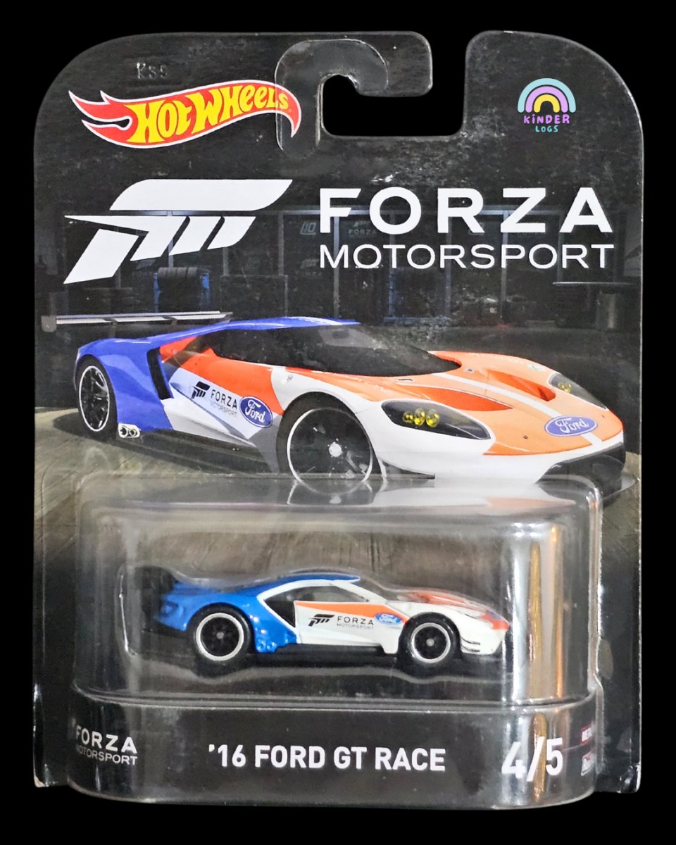 Hot Wheels Forza Motorsport 2016 Ford GT Race - Kinder Logs