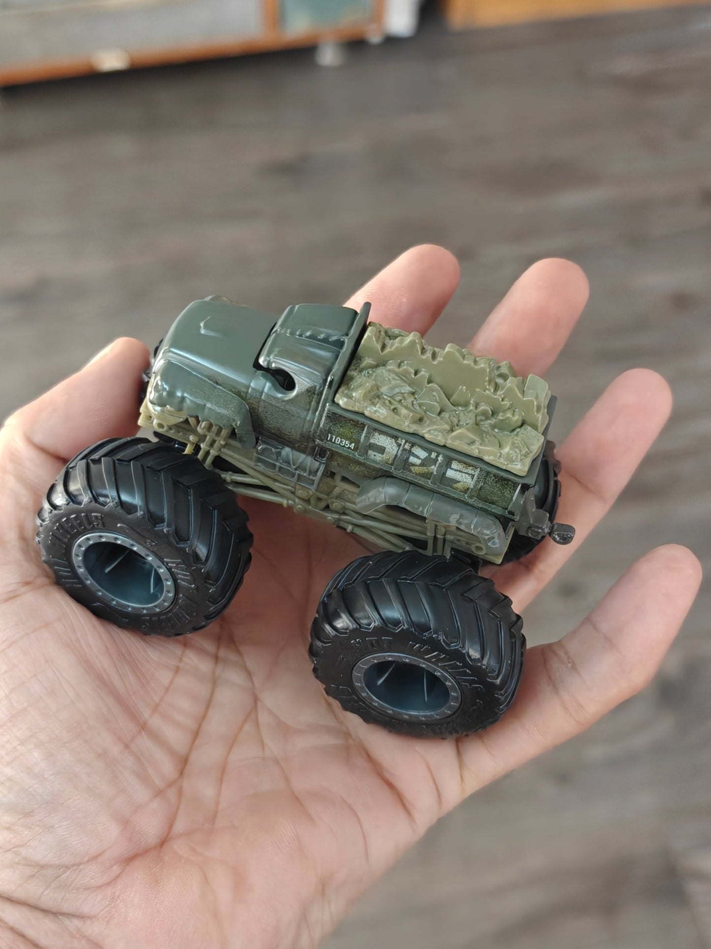 Hot Wheels GODZILLA Monster Truck - Green (Uncarded - New) - Kinder Logs