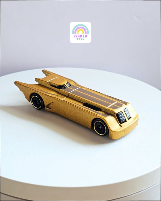 Hot Wheels Gold Batmobile - The Animated Series (Uncarded) - Kinder Logs