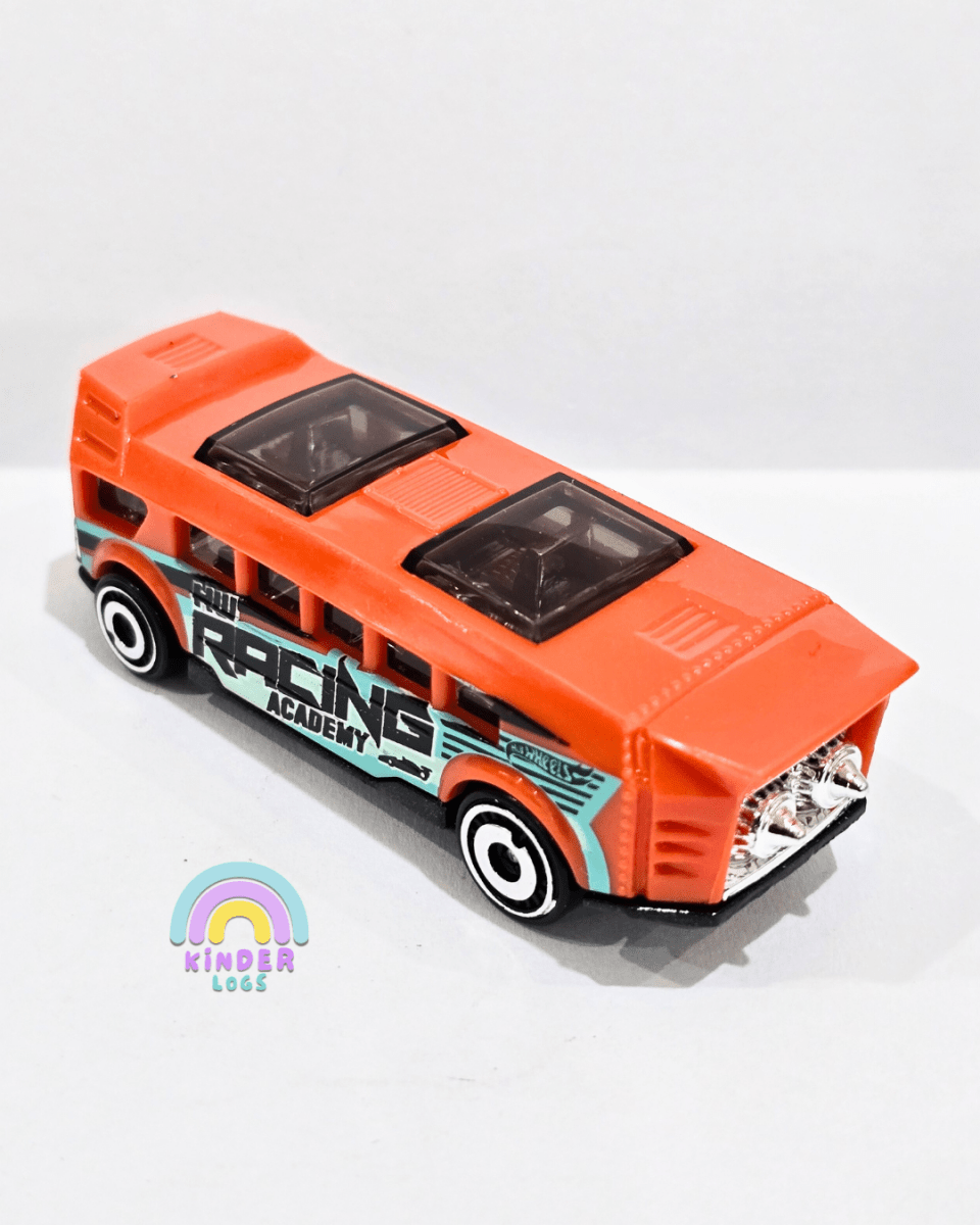 Hot Wheels High Racing Academy Bus - Orange (Uncarded) - Kinder Logs