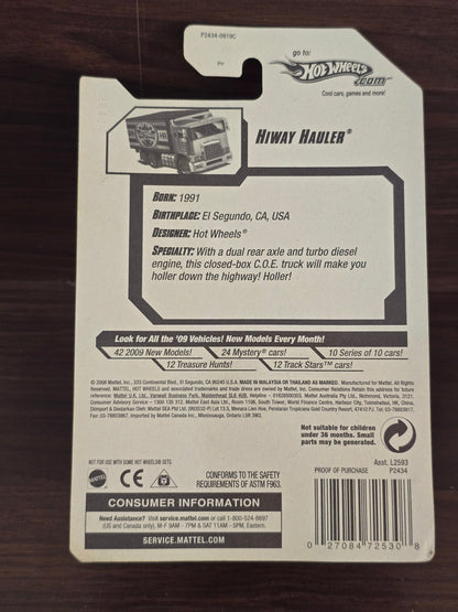 Hot Wheels Hiway Hauler - Yellow (2008 Imported Card) - Kinder Logs