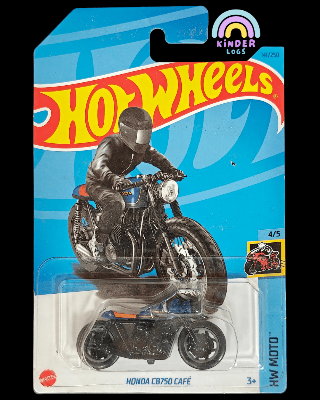 Hot Wheels Honda CB750 Cafe - Blue (Imported) - Kinder Logs