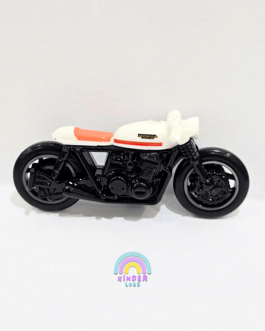 Hot Wheels Honda CB750 Cafe - White (Uncarded) - Kinder Logs