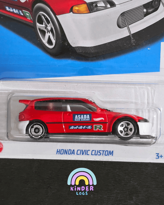 Hot Wheels Honda Civic Custom - Red (Imported) - Kinder Logs