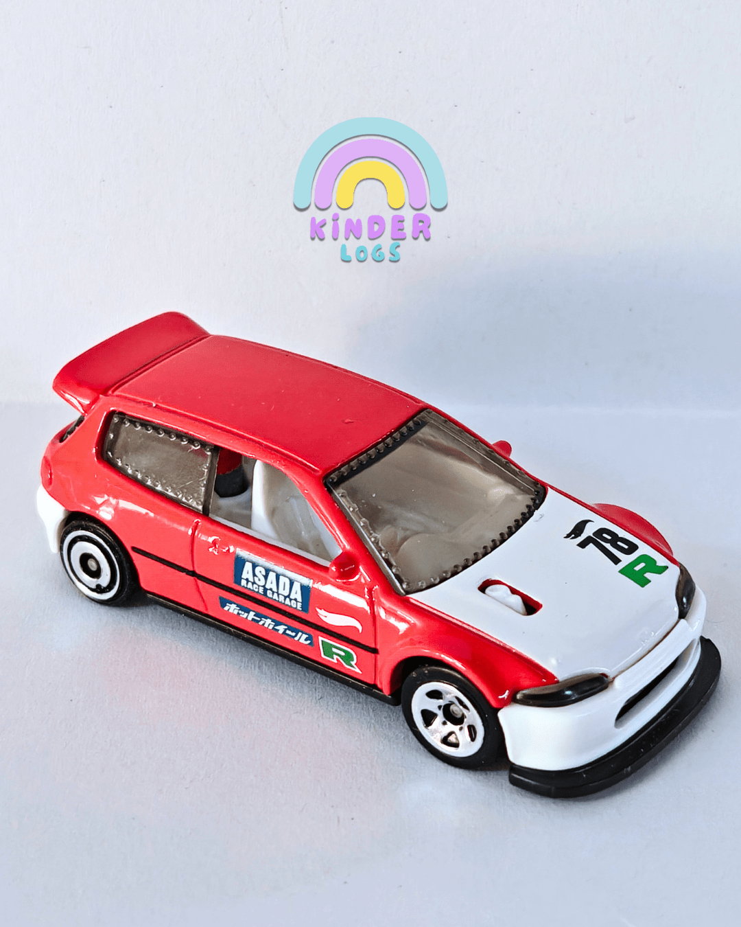 Hot Wheels Honda Civic Custom - Red (Uncarded - New) - Kinder Logs