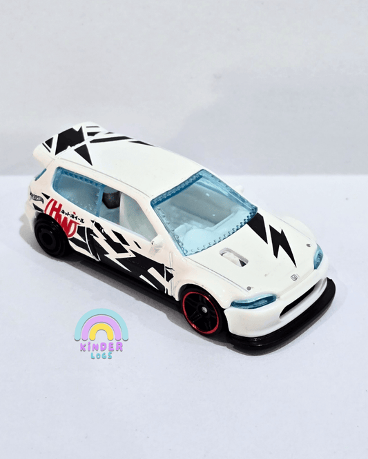 Hot Wheels Honda Civic Custom - White (Uncarded) - Kinder Logs