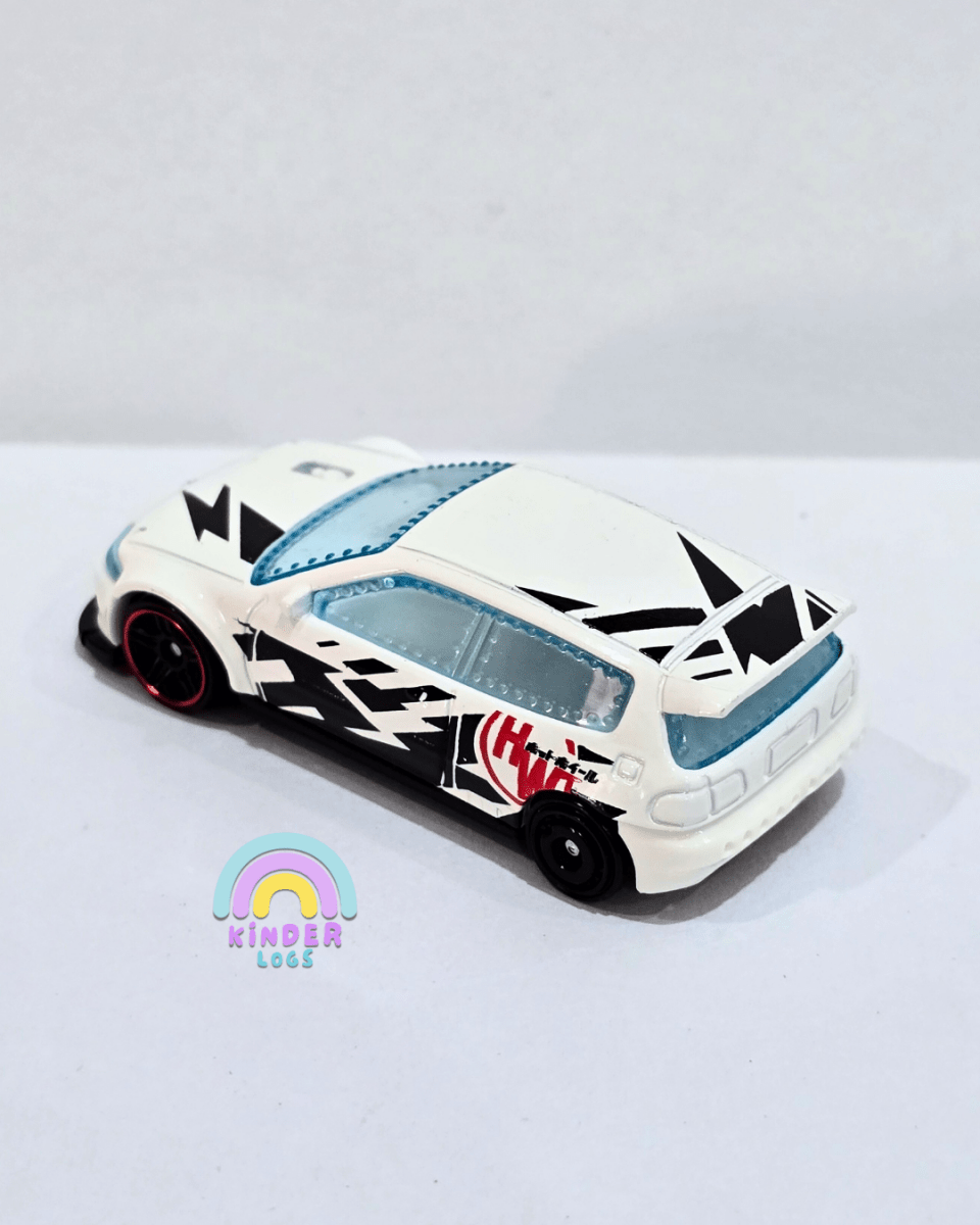 Hot Wheels Honda Civic Custom - White (Uncarded) - Kinder Logs